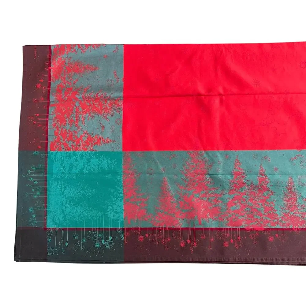 Garnier Thiebaut Holiday Collection Christmas trees festive tablecloth